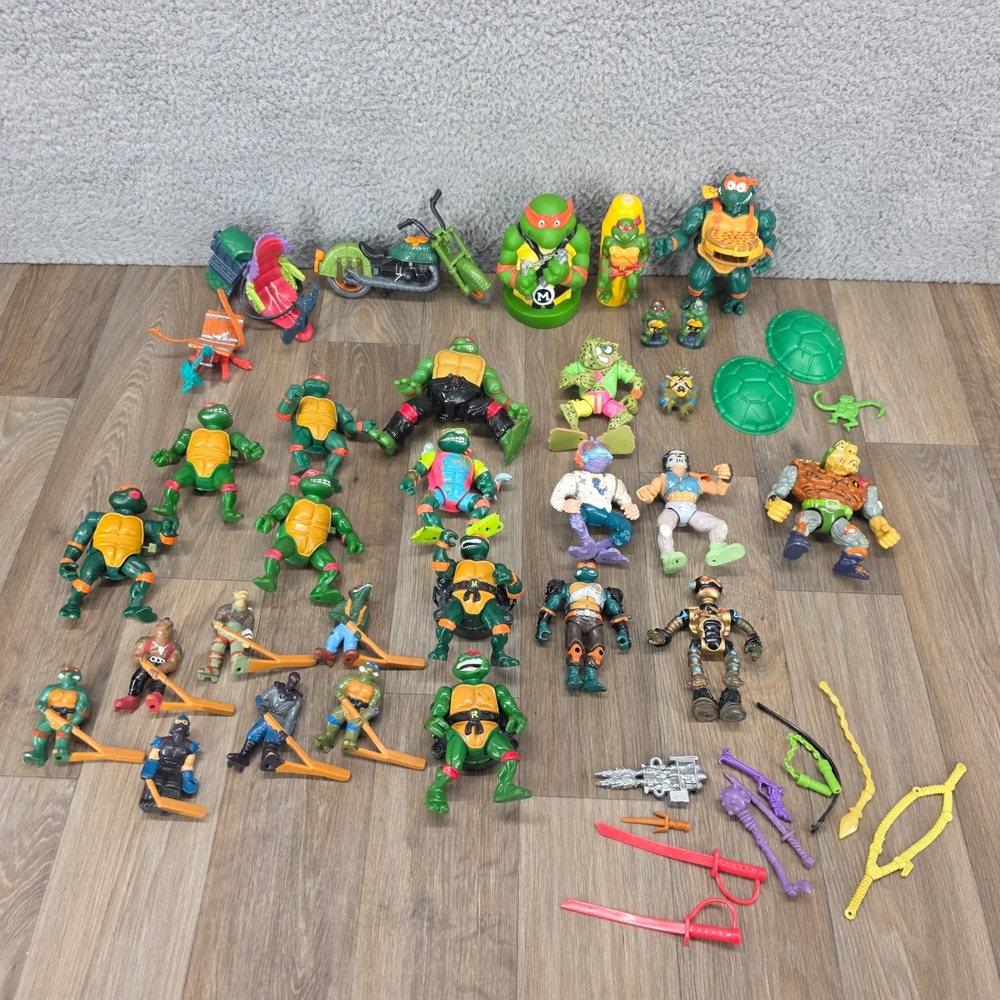 Vintage TMNT Action Figure Lot Playmates Mirage Studios 80s 90s Ninja Turtles